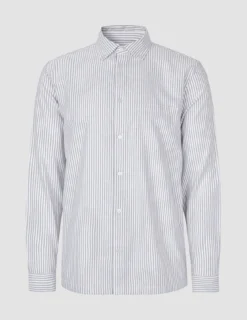 All-Day Oxford Shirt Beige Stripes