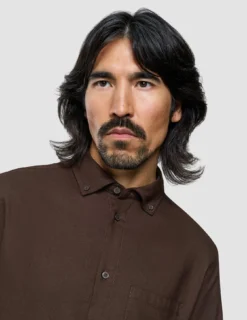 All-Day Oxford Shirt Dark Brown