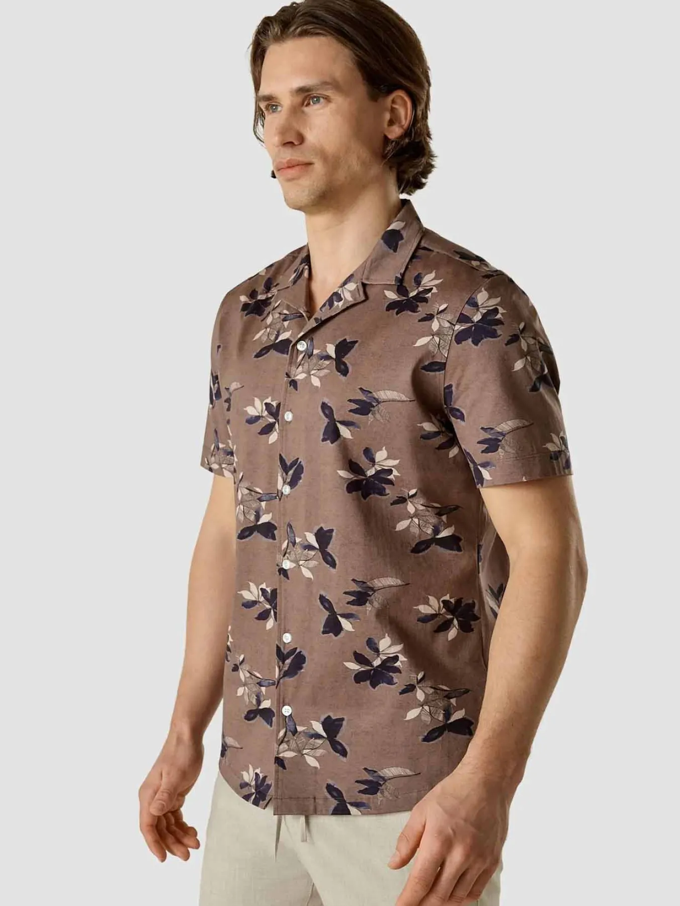 Bowling Short Sleeve Shirt Subtle Flowers