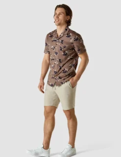 Bowling Short Sleeve Shirt Subtle Flowers