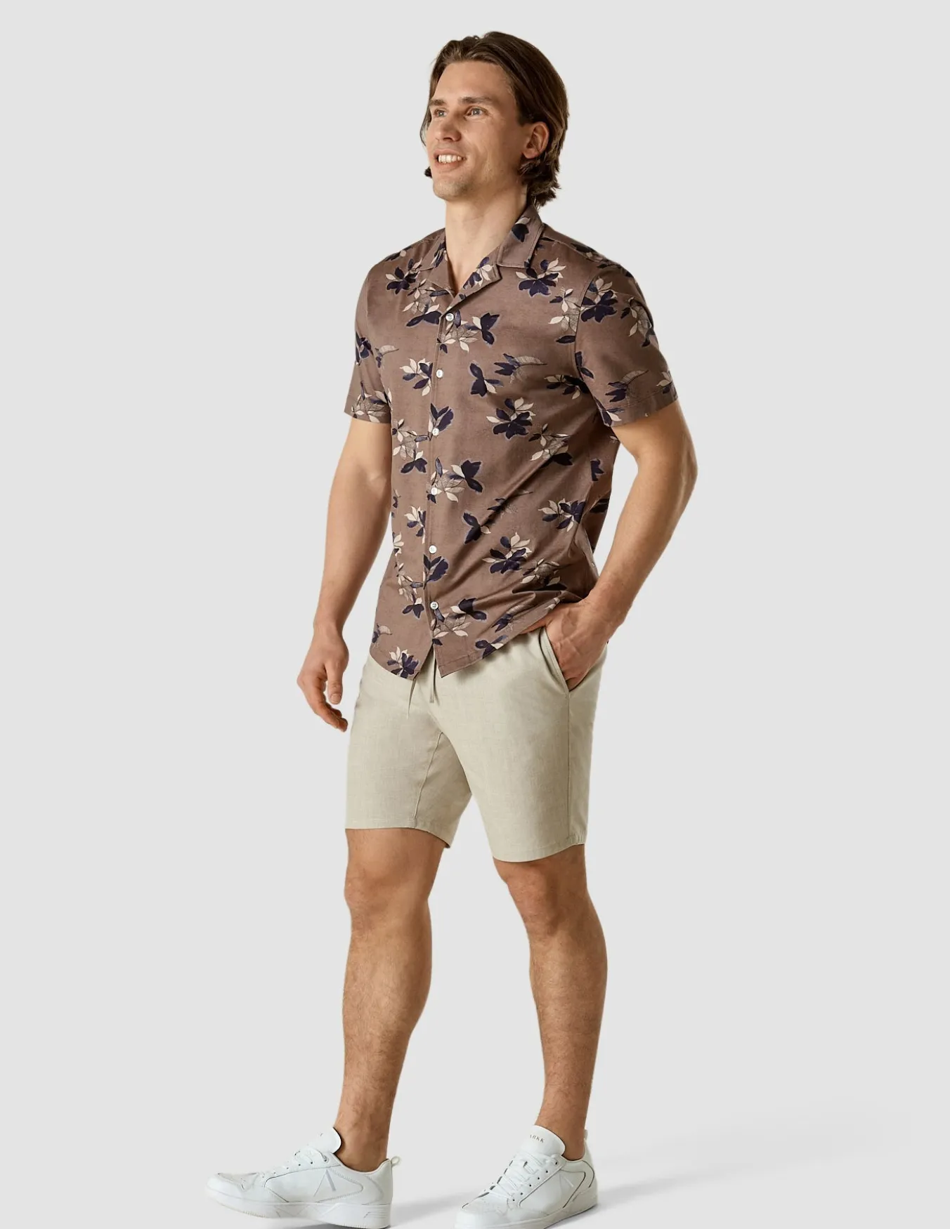 Bowling Short Sleeve Shirt Subtle Flowers