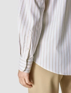 Business Shirt Regular Caramel Stripes