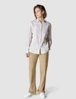 Business Shirt Regular Caramel Stripes