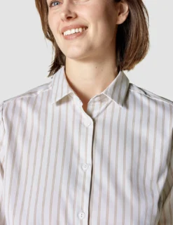 Business Shirt Regular Caramel Stripes