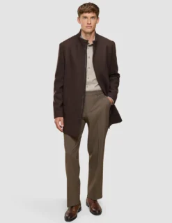 Casentino Wool Coat Saddle Brown