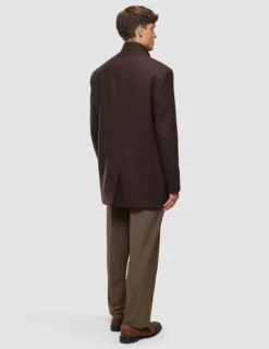 Casentino Wool Coat Saddle Brown