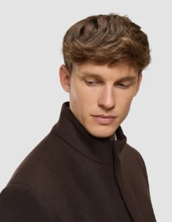 Casentino Wool Coat Saddle Brown