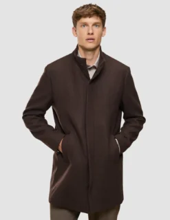 Casentino Wool Coat Saddle Brown