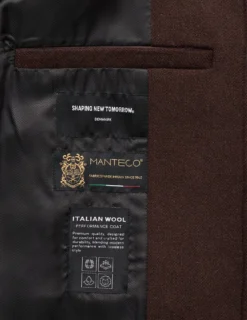 Casentino Wool Coat Saddle Brown