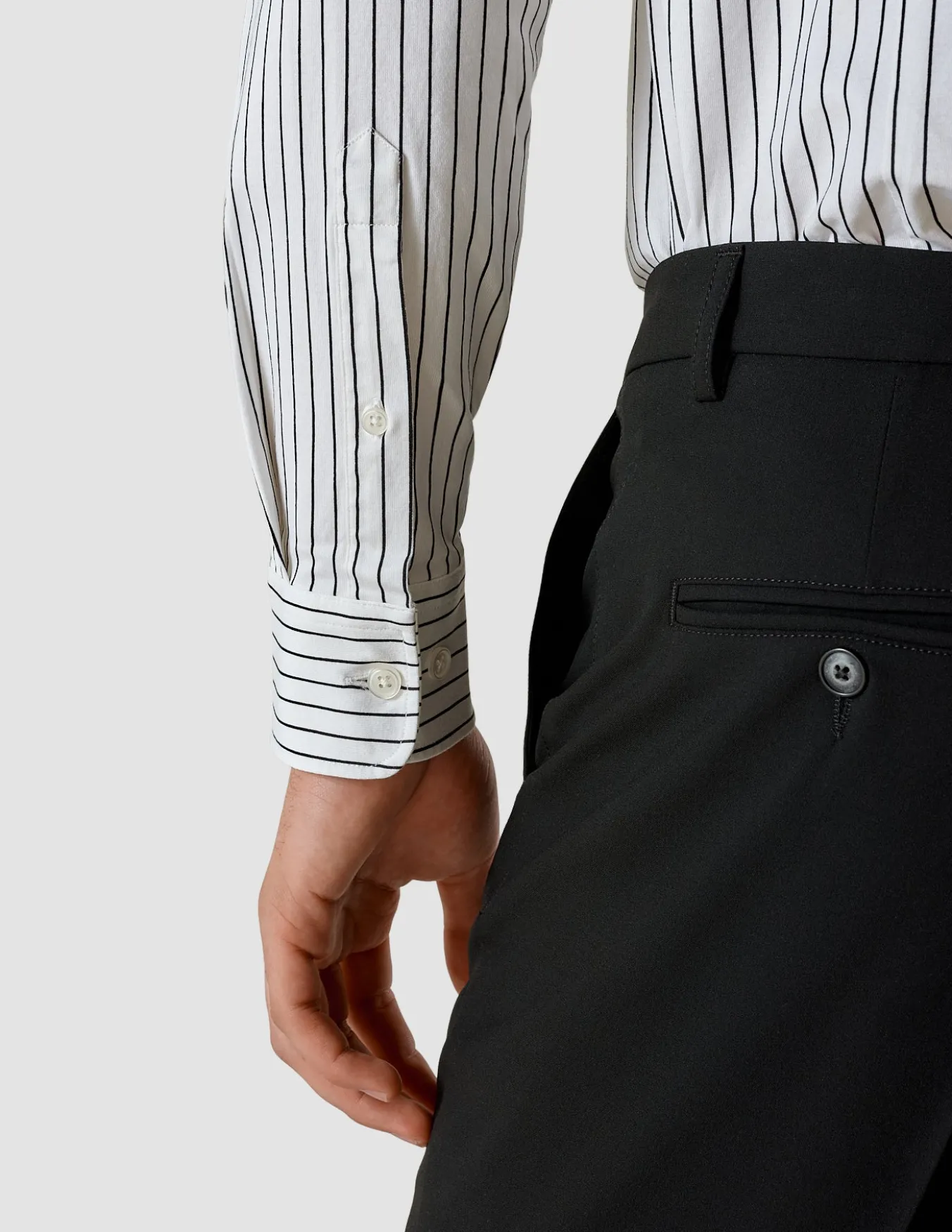 Classic Shirt Black Stripes Regular