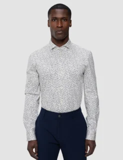 Classic Shirt Bluebell Flowers Slim