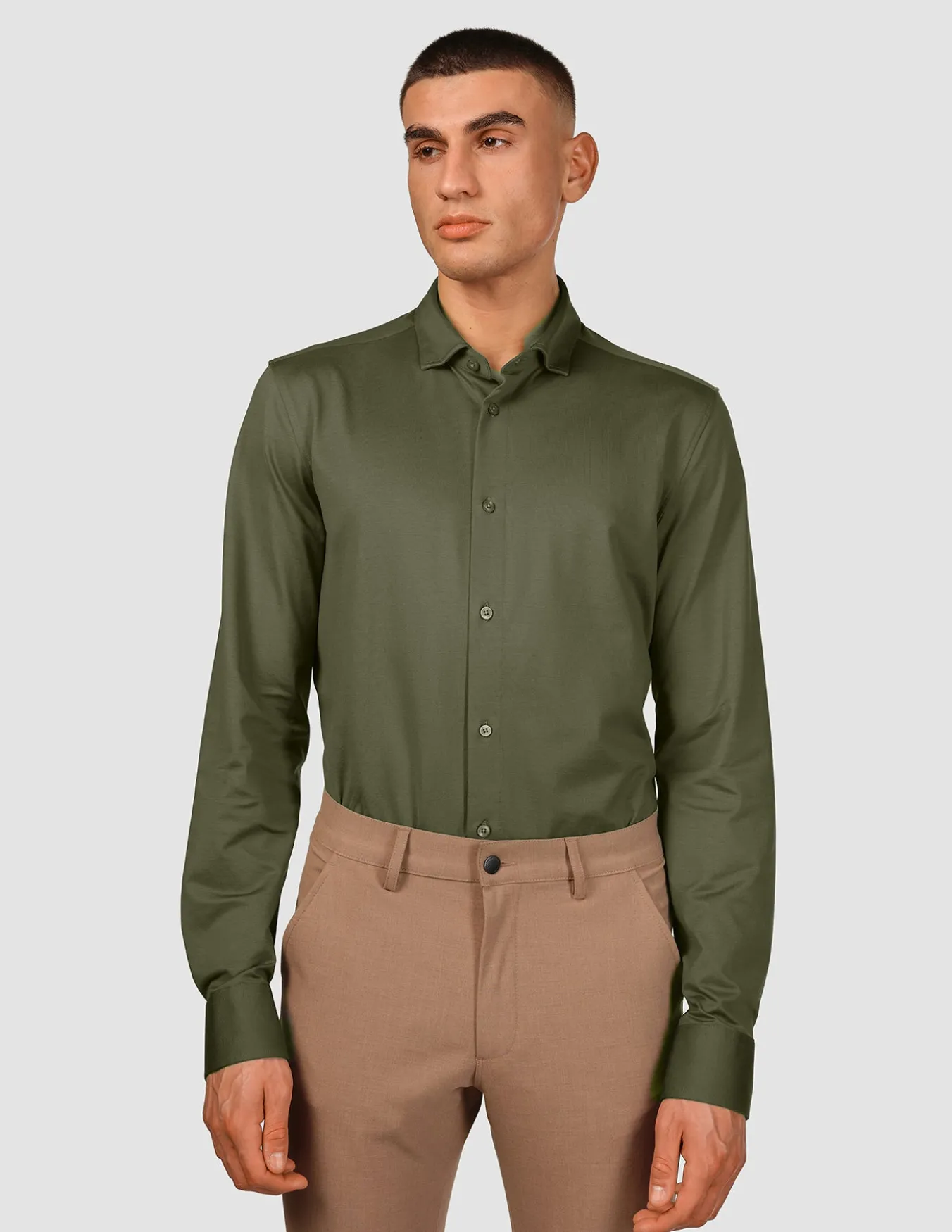 Classic Shirt Clover Green Slim