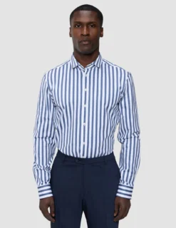 Classic Shirt Dusky Blue Stripe Regular