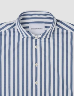 Classic Shirt Dusky Blue Stripe Slim