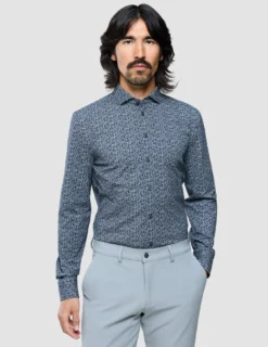 Classic Shirt Floral Allover Navy Regular
