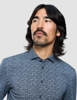 Classic Shirt Floral Allover Navy Regular