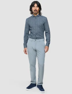 Classic Shirt Floral Allover Navy Slim