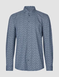 Classic Shirt Floral Allover Navy Slim