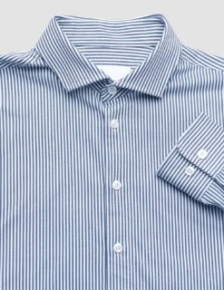 Classic Shirt Marine Herringbone Slim