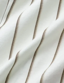 Classic Shirt Sand Herringbone Stripes Slim
