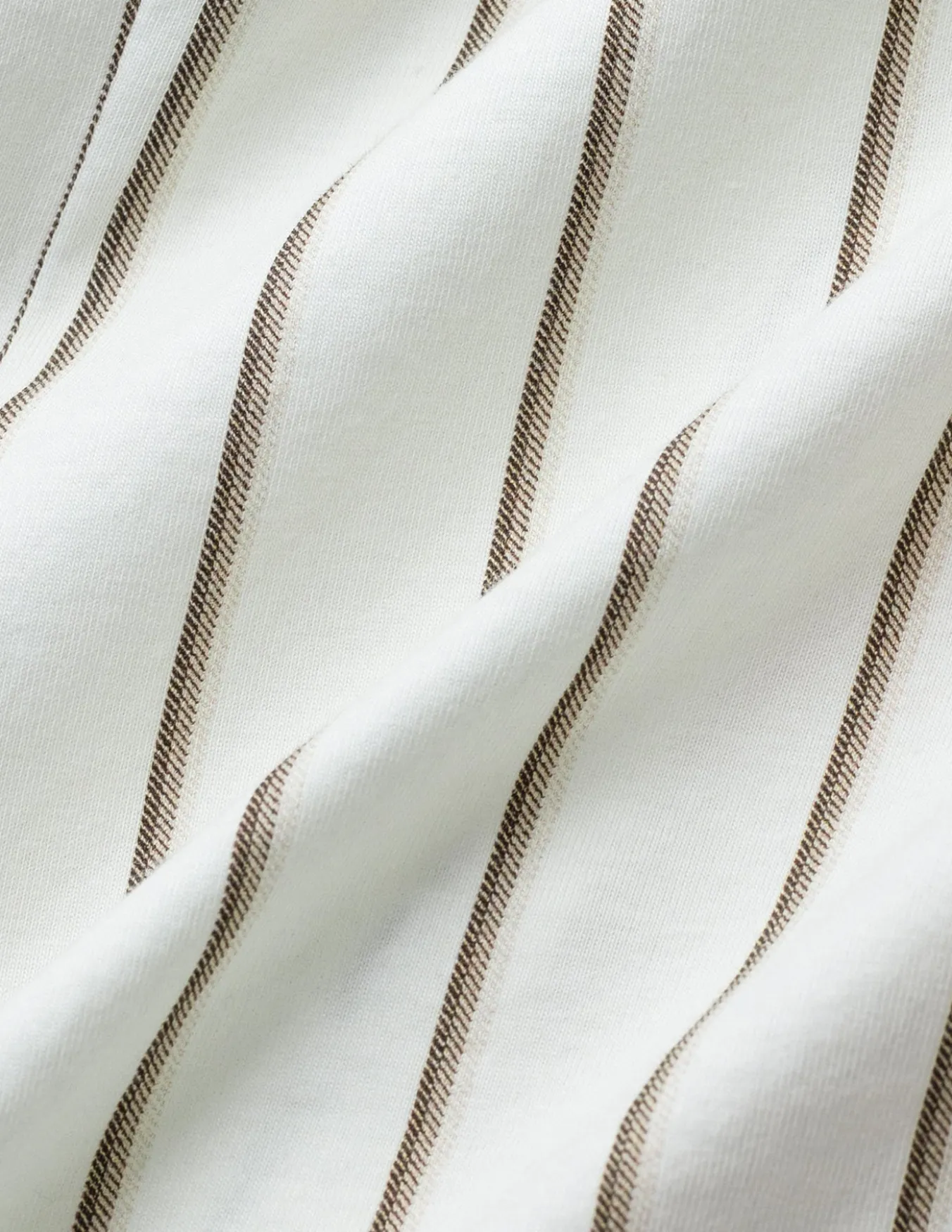 Classic Shirt Sand Herringbone Stripes Slim