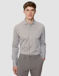 Classic Shirt Shadow Brown Stripe Regular
