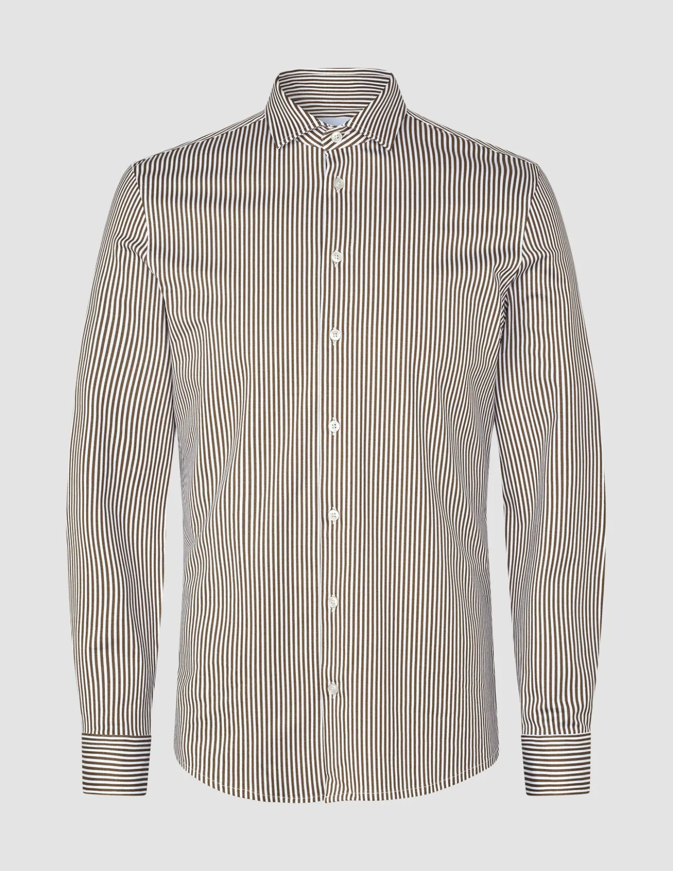 Classic Shirt Shadow Brown Stripe Regular