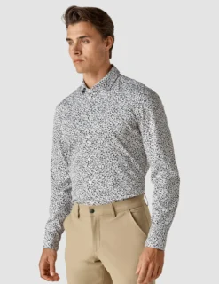 Classic Shirt Steel Flowers Slim