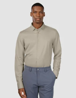 Classic Shirt Stone Beige Slim