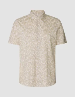 Classic Short-Sleeved Patterned Shirt Clover