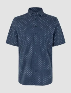 Classic Short Sleeve Shirt Lotus Navy