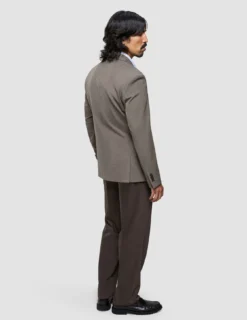 Double Breasted Essential Blazer Almond