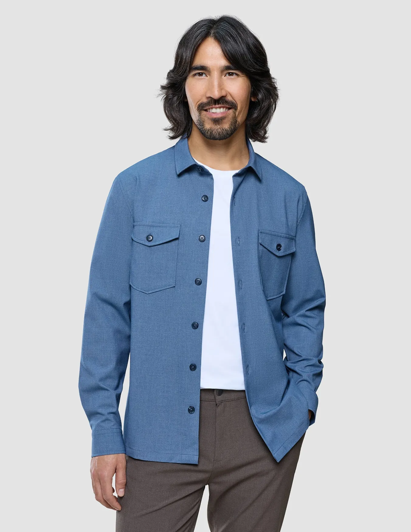 Ease Overshirt Blue Mirage