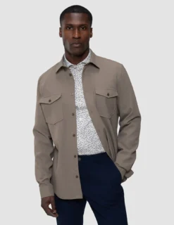 Effortless Overshirt Shadow Brown