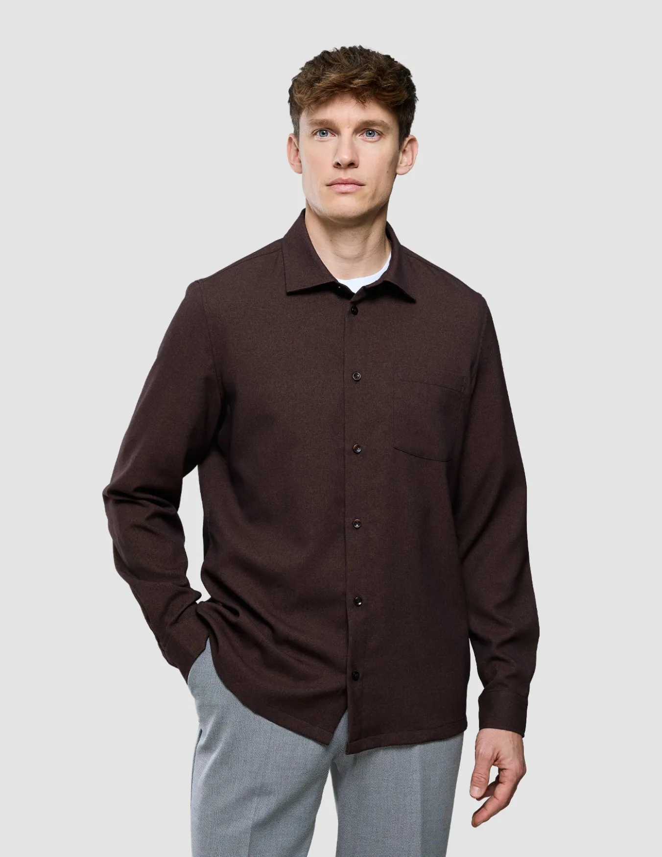 Effortless Shirt Dark Brown
