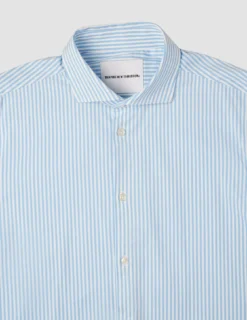 Elevated Shirt Light Blue Stripe Thin Slim
