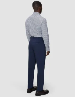 Elevated Shirt Navy Stripe Thin Regular