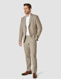 Essential Blazer Beige Melange Regular