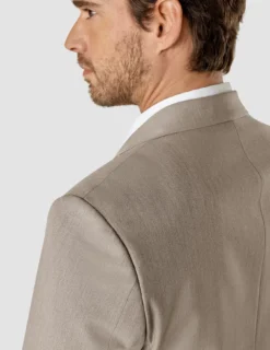 Essential Blazer Beige Melange Regular
