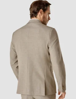 Essential Blazer Beige Melange Slim