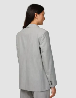 Essential Blazer Light Grey Pinstriped