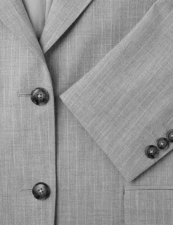 Essential Blazer Light Grey Pinstriped