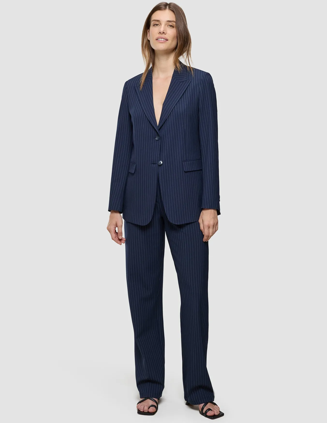 Essential Blazer Navy Pinstripe