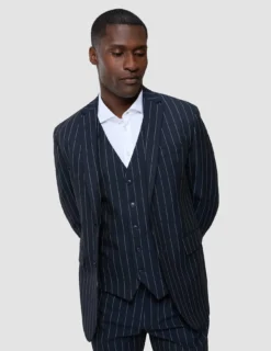 Essential Blazer Navy Stripes Regular