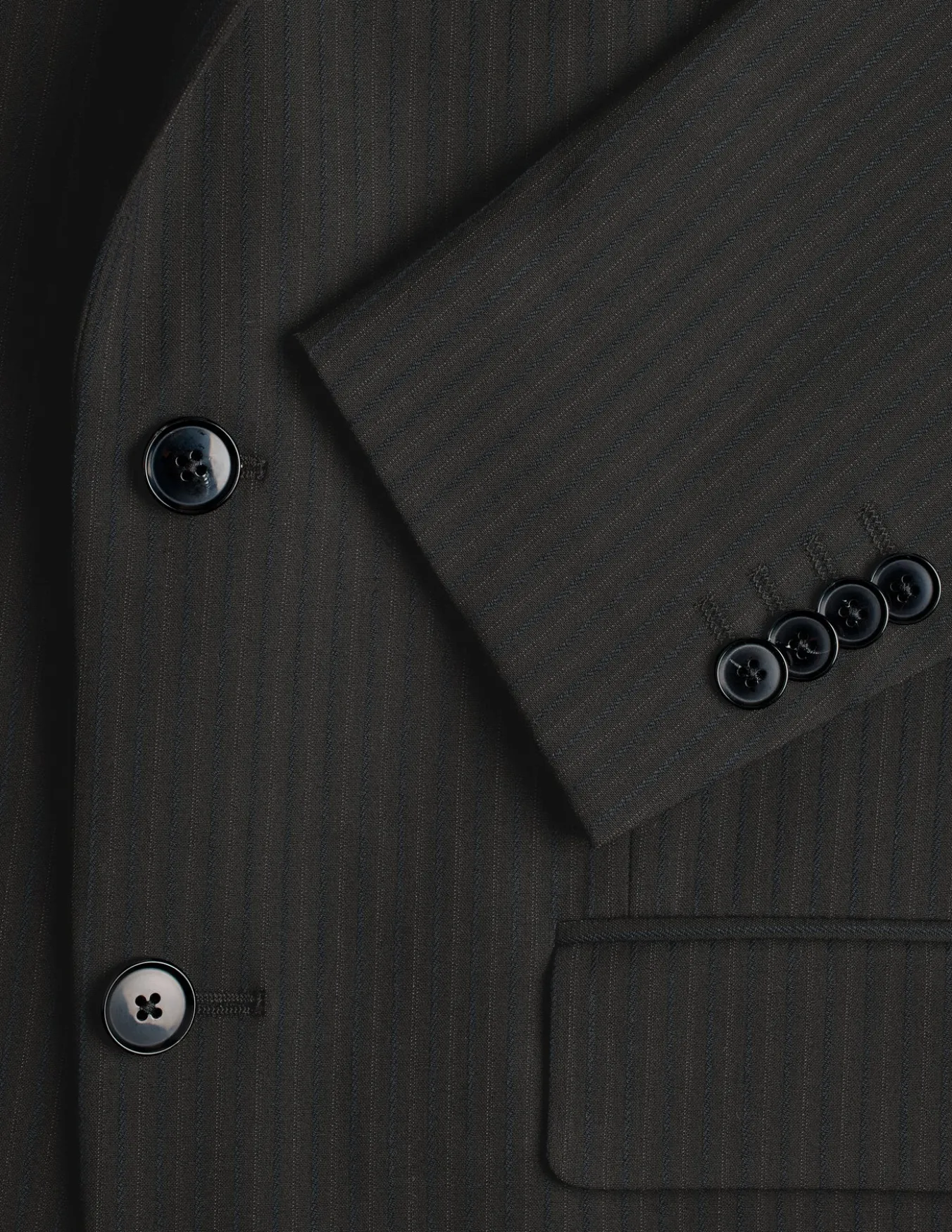 Essential Blazer Regular Asphalt Pinstripe
