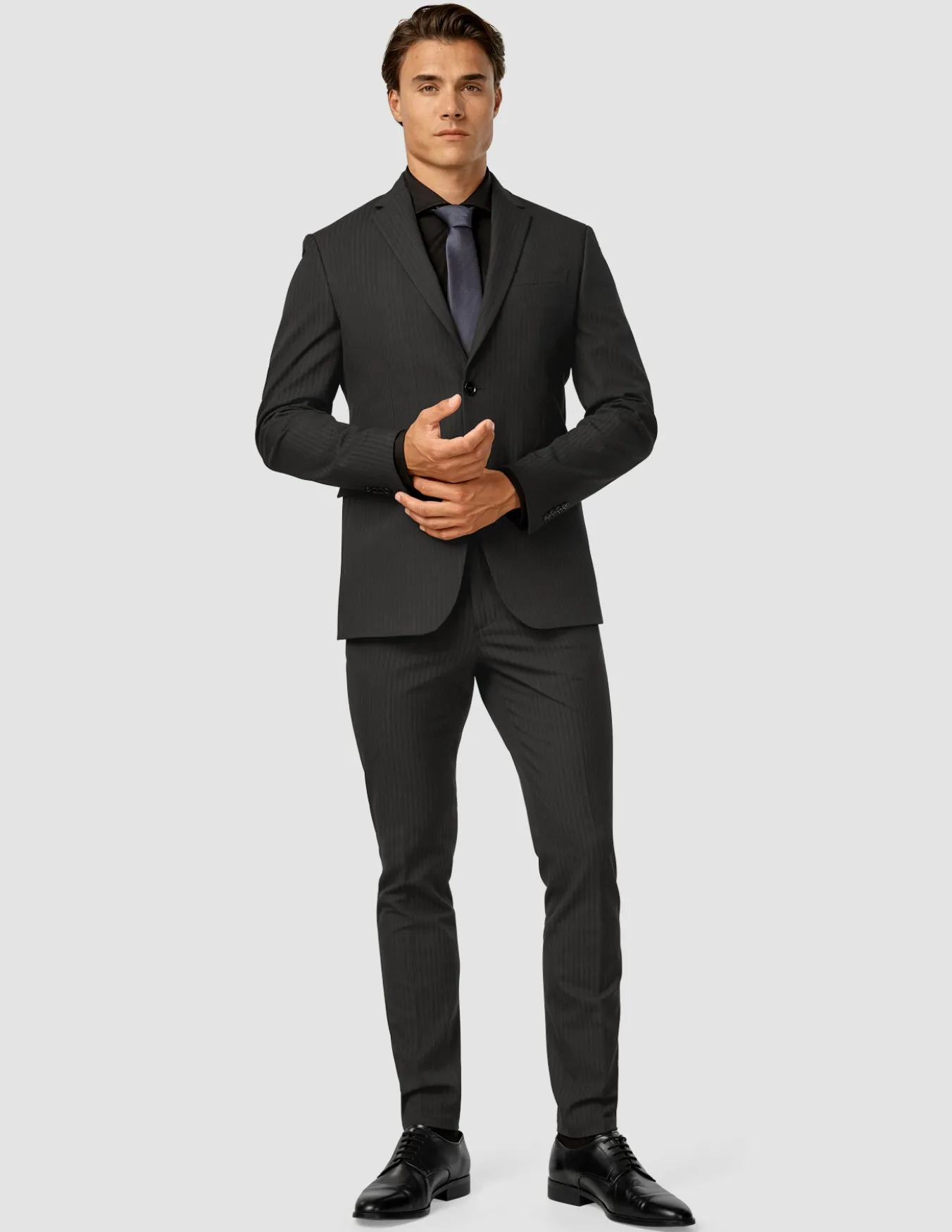 Essential Blazer Regular Asphalt Pinstripe