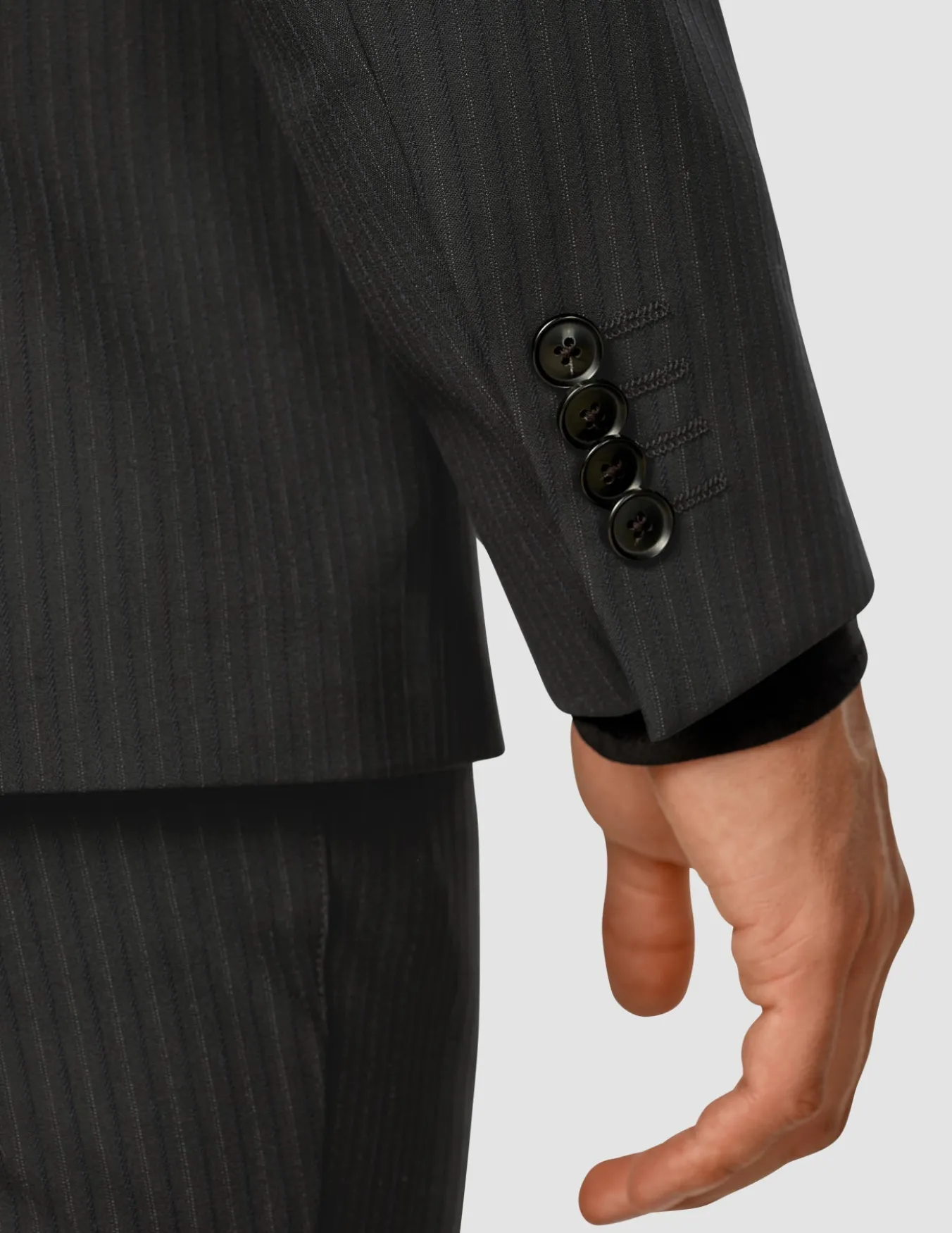 Essential Blazer Regular Asphalt Pinstripe