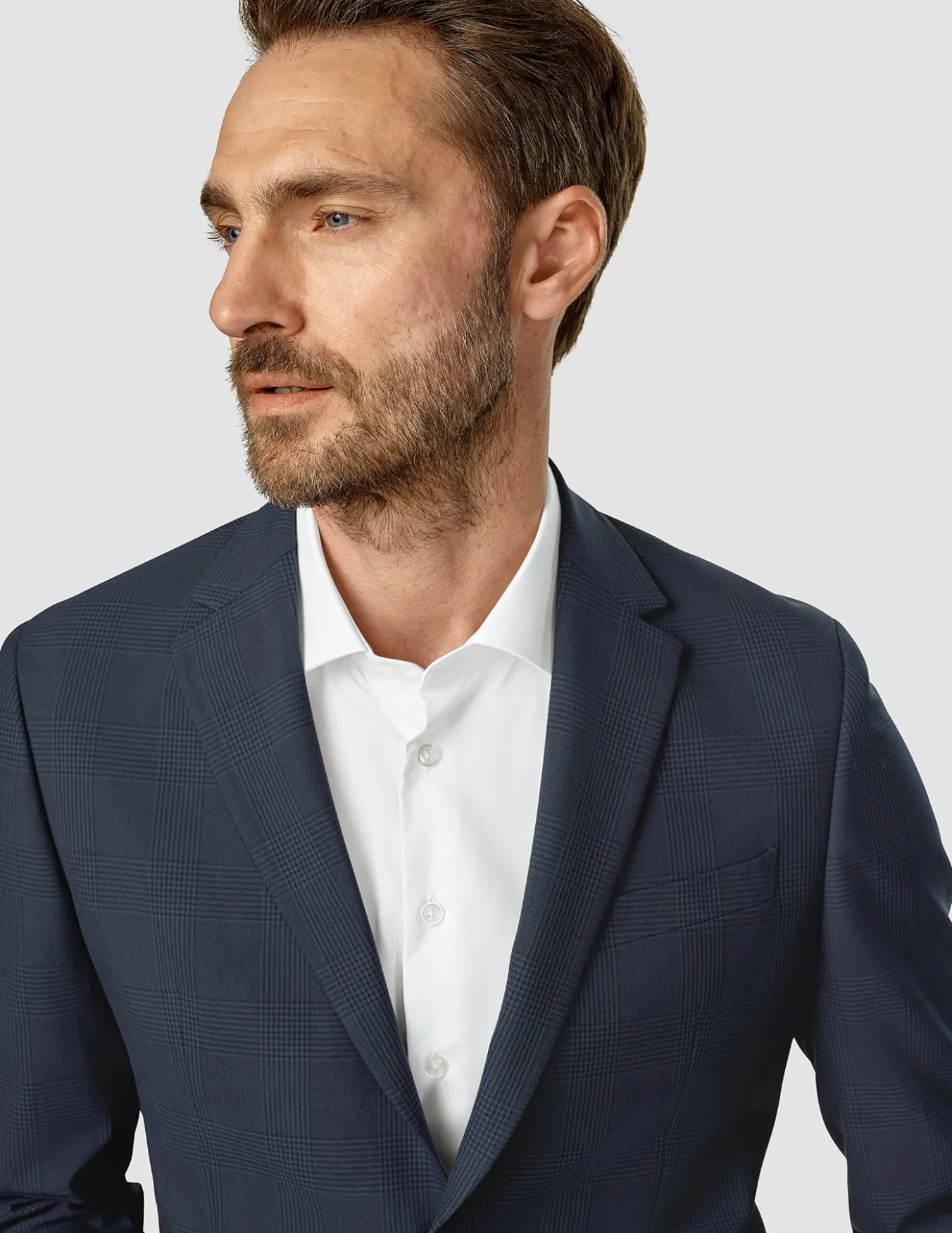 Essential Blazer Regular Dark Blue Check