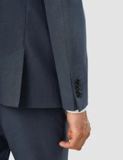 Essential Blazer Regular Dark Blue Check