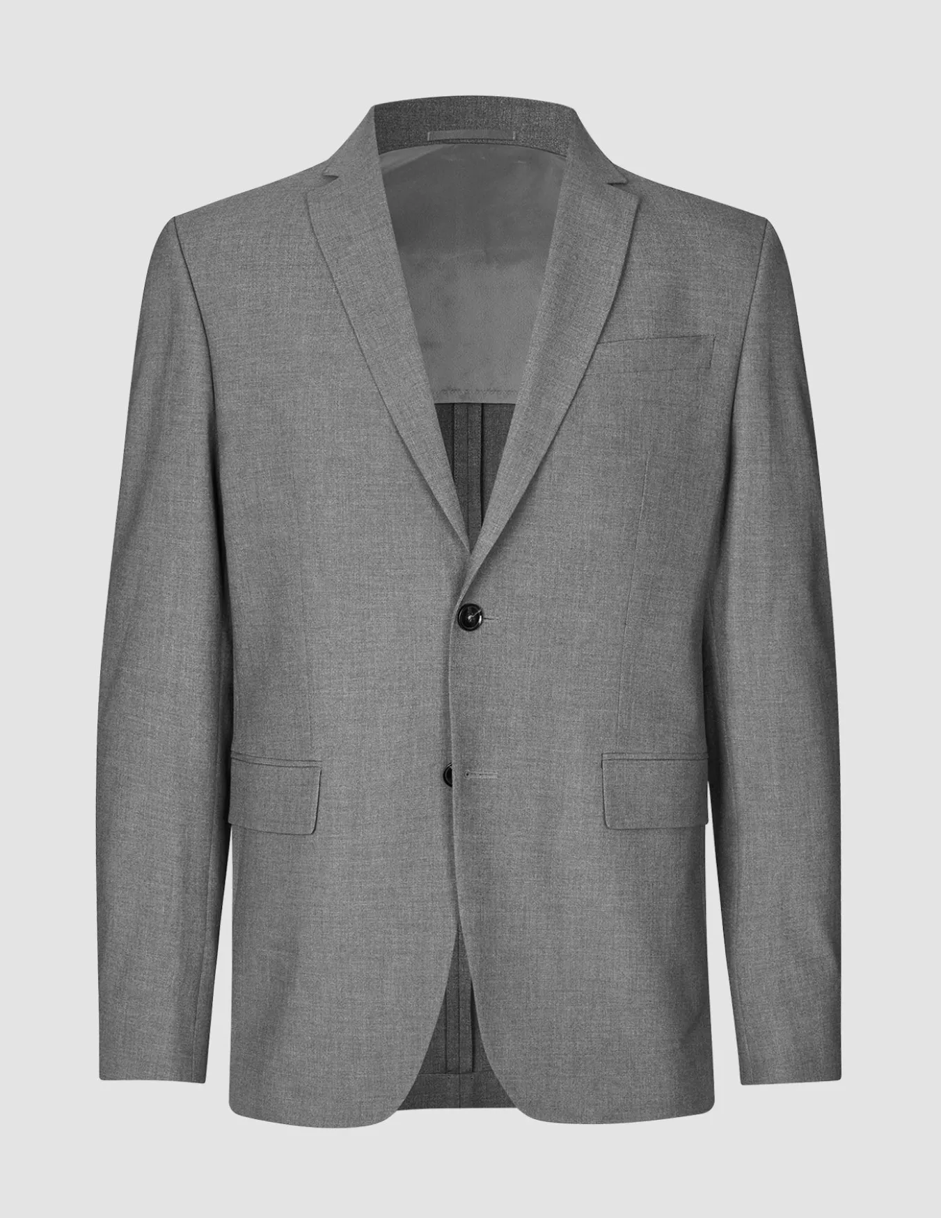 Essential Blazer Regular Dark Grey Melange
